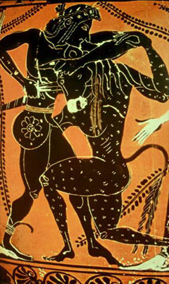 Theseus 'Thiseas' Killing the Minotaur