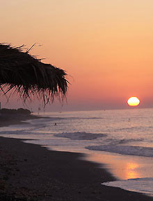 Perivolos Beach at Sunrise