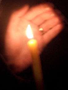 Lighting rhe Candle at Resurrection