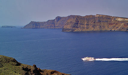 Thirassia island - On the Right You Can See Cape Riva. Photo Taken from Oia