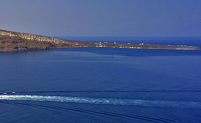 Thirassia island - On the Right You Can See Cape Riva. Photo Taken from Oia