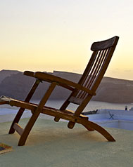 From the roof top of the Museum Spa Hotel in Oia - spectacular views