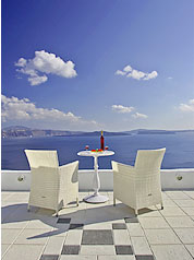 Blue Skies & a Bottle of Wine on the terrace at Residence Suites