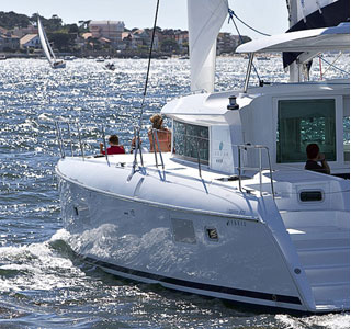 Santorini Sailing Catamaran S/Y Caldera Lagoon 420