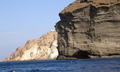 The Indian. Rock Formation with Human Profile near Lighthouse